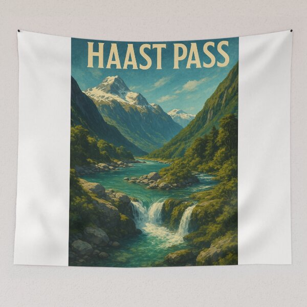 Item preview,  Glacial River and Peaks of Haast Pass, New Zealand designed and sold by Places On Earth.