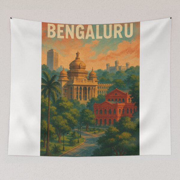 Item preview,  Vidhana Soudha and Red Building, Bengaluru designed and sold by Places On Earth.