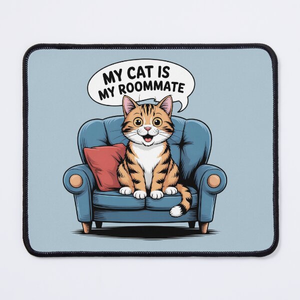 Item preview, funny cat roommate designed and sold by Cookiezoo.