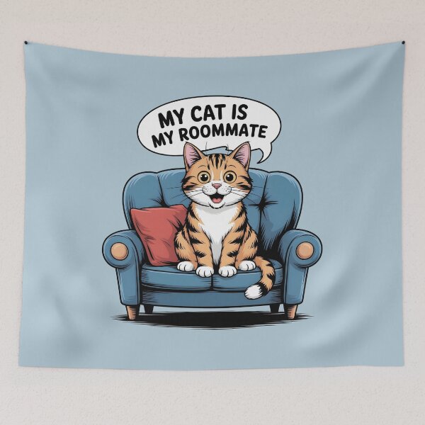 Item preview, funny cat roommate designed and sold by Cookiezoo.