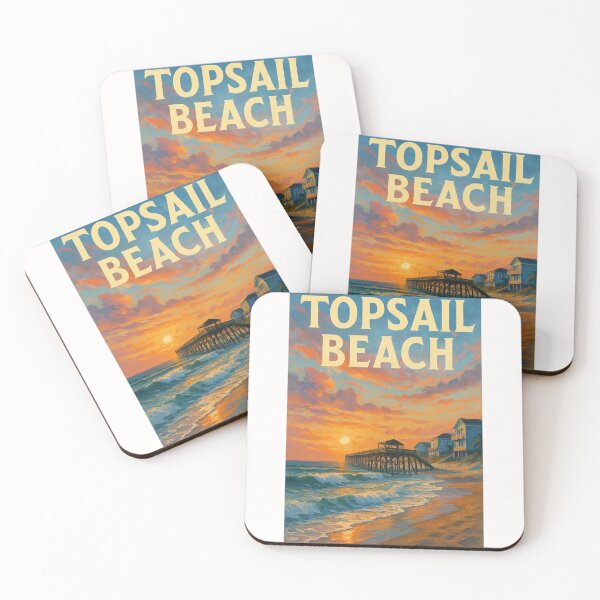 Item preview,  Sunset at Topsail Beach Pier, North Carolina Coast designed and sold by Places On Earth.