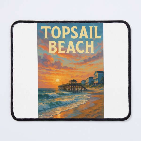 Item preview, Sunset at Topsail Beach Pier, North Carolina Coast designed and sold by Places On Earth.