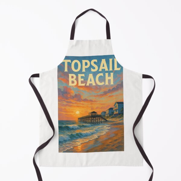 Item preview, Sunset at Topsail Beach Pier, North Carolina Coast designed and sold by Places On Earth.