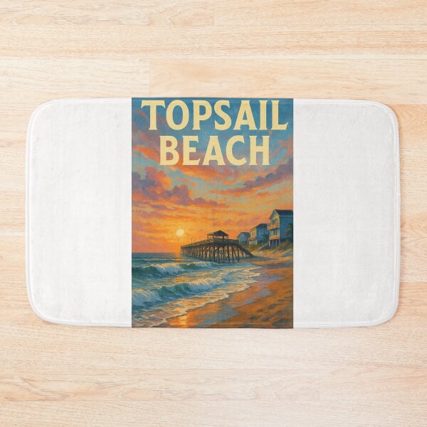 Item preview,  Sunset at Topsail Beach Pier, North Carolina Coast designed and sold by Places On Earth.