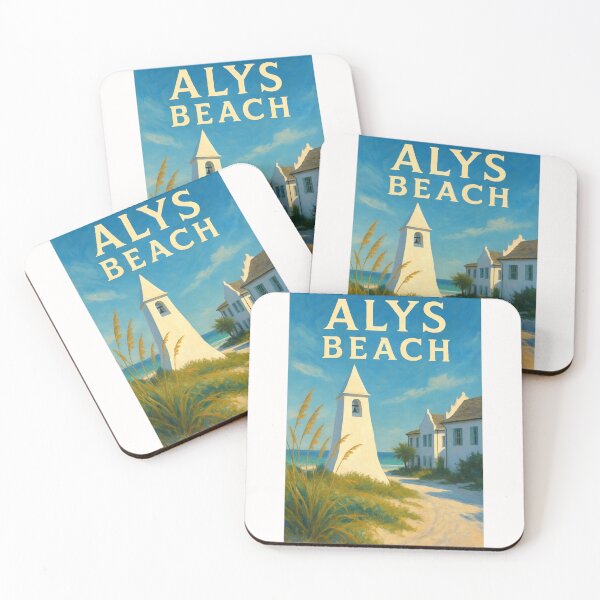Item preview,  Alys Beach Bell Tower and Gulf Shore Path, Florida Panhandle designed and sold by Places On Earth.