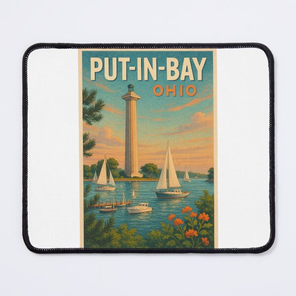 Item preview, Perry’s Victory Monument and Boats at Put-in-Bay, Lake Erie designed and sold by Places On Earth.