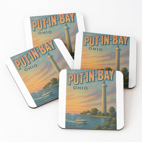 Item preview,  Sunset over Put-in-Bay and Perry’s Victory Monument, Ohio designed and sold by Aryabek.