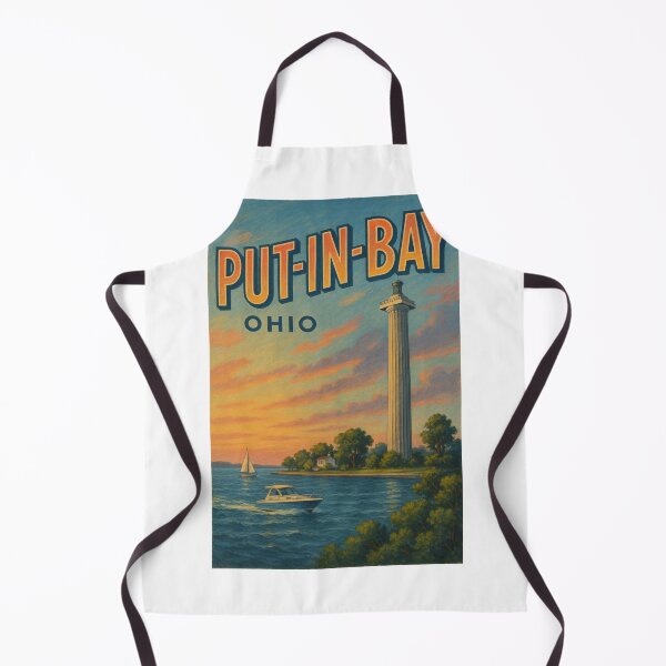 Item preview, Sunset over Put-in-Bay and Perry’s Victory Monument, Ohio designed and sold by Aryabek.