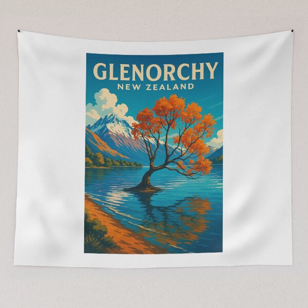 Item preview,  Lone Tree in Lake Wakatipu, Glenorchy New Zealand designed and sold by Aryabek.