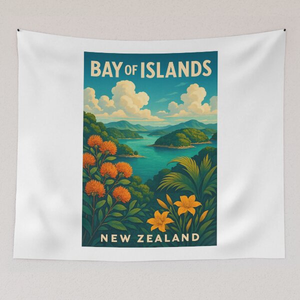 Item preview, Bay of Islands with Native Flora, Northland New Zealand designed and sold by Aryabek.