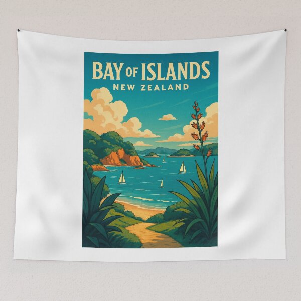 Item preview, Coastal View of Bay of Islands, New Zealand Sailing Haven designed and sold by Aryabek.