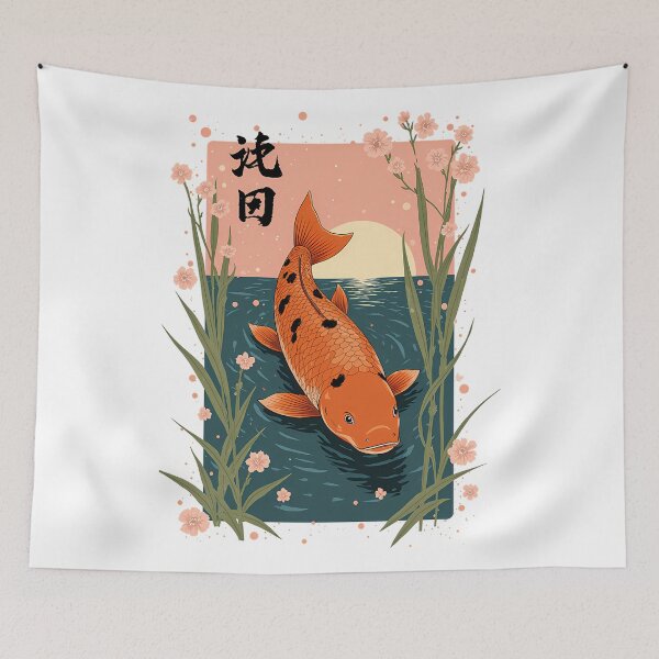Item preview, Fish swimming in a Japanese lake designed and sold by P2Genies.