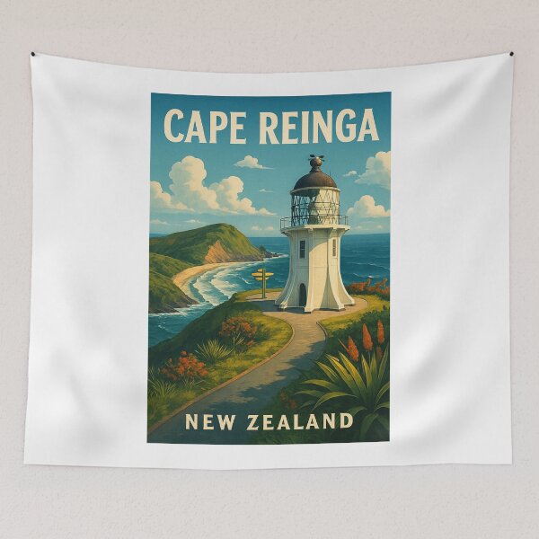Item preview, Cape Reinga Lighthouse and Coastline, Far North New Zealand designed and sold by Aryabek.