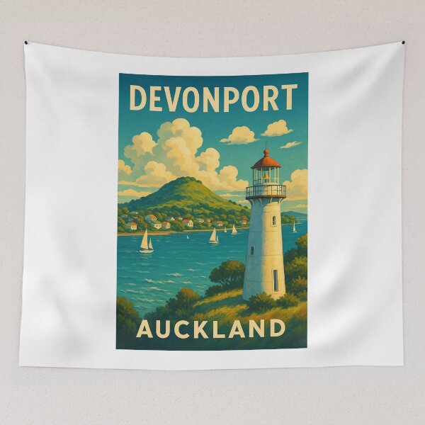 Item preview, Devonport Lighthouse and Mount Victoria, Auckland New Zealand designed and sold by Aryabek.