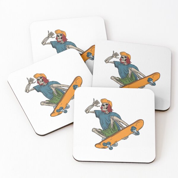 Item preview, Colourful Skeleton On Skateboard sticker designed and sold by MadeByMood.