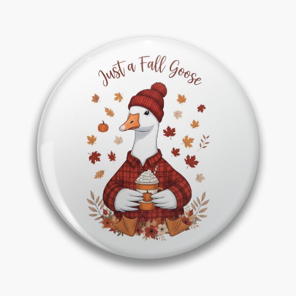 Item preview, Just a Fall Goose Funny Autumn Cozy Duck designed and sold by RocknCat.
