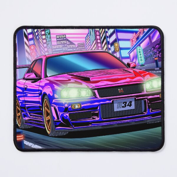 Item preview, Skyline R34 JDM Cyberpunk Neon City Art designed and sold by JDM Guyvit.