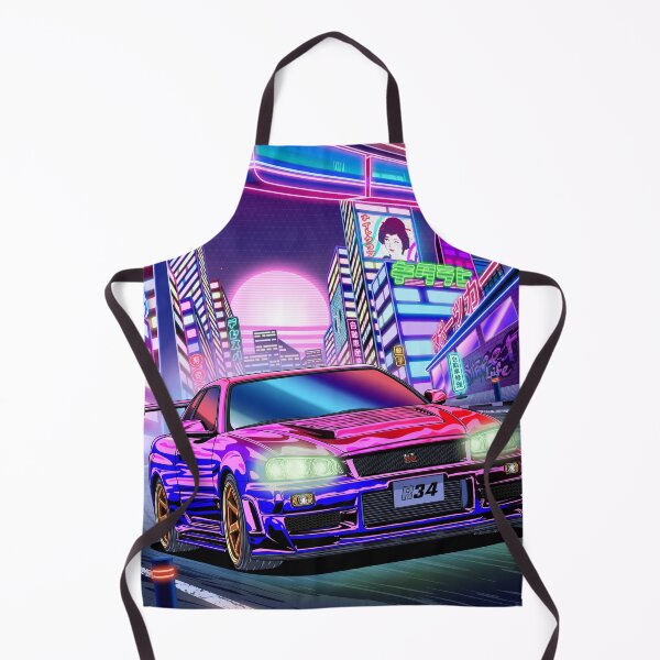 Artikelvorschau, Skyline R34 JDM Cyberpunk Neon City Art entworfen und verkauft von JDM Guyvit.