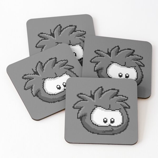 Item preview, pixel art black puffle designed and sold by DeltheDork.