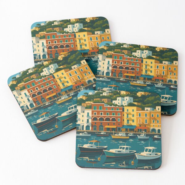 Item preview, Capri Italy - Vintage Travel Poster | Sticker & Wall Art designed and sold by artecomm.