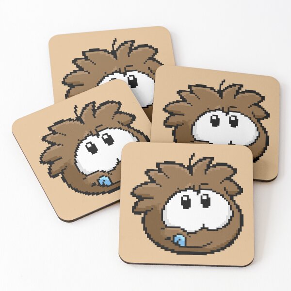 Item preview, pixel art brown puffle designed and sold by DeltheDork.