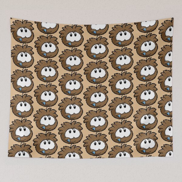 Item preview, pixel art brown puffle designed and sold by DeltheDork.
