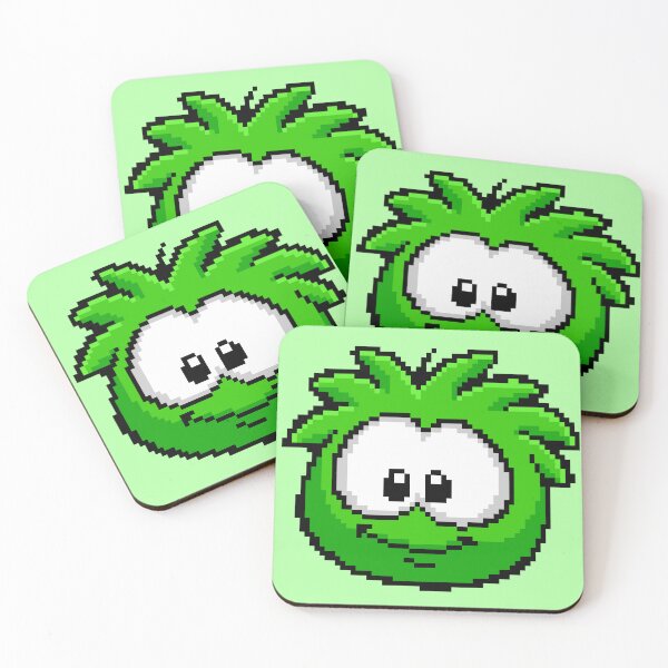 Item preview, pixel art green puffle designed and sold by DeltheDork.