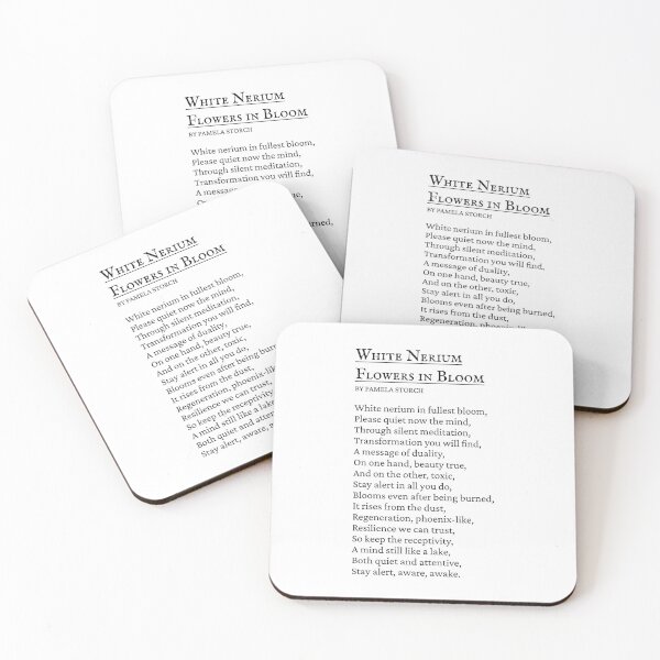 Item preview, White Nerium Flowers in Bloom Poem by Pamela Storch Writer's Edition designed and sold by Pamela Storch.
