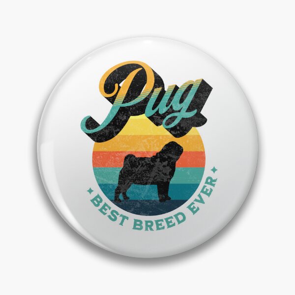 Item preview, Pug Best Breed Ever Funny Retro Gift designed and sold by Guarddogdrive.