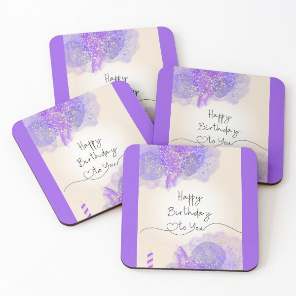 Item preview, HAPPY BIRTHDAY COLOURFUL, PARTY, CARD, PURPLE CRYSTAL designed and sold by AASparksDesigns.