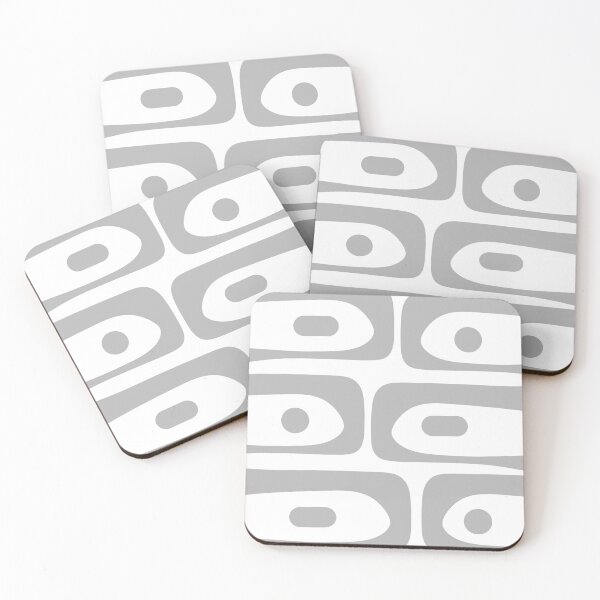 Item preview, Mid Century Modern Retro Abstract Minimalist Piquet Pattern in Gray and White designed and sold by kierkegaard.