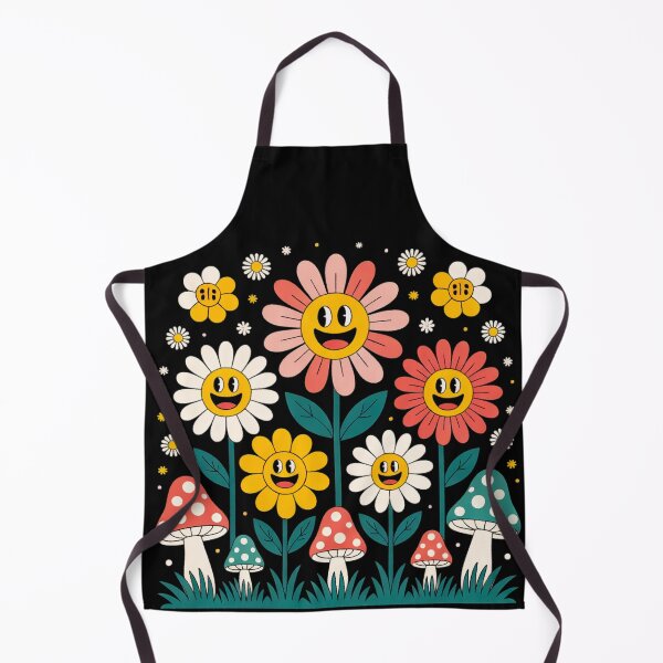 Item preview, Retro smiley flowers and Mushrooms designed and sold by BuxomBabe21.