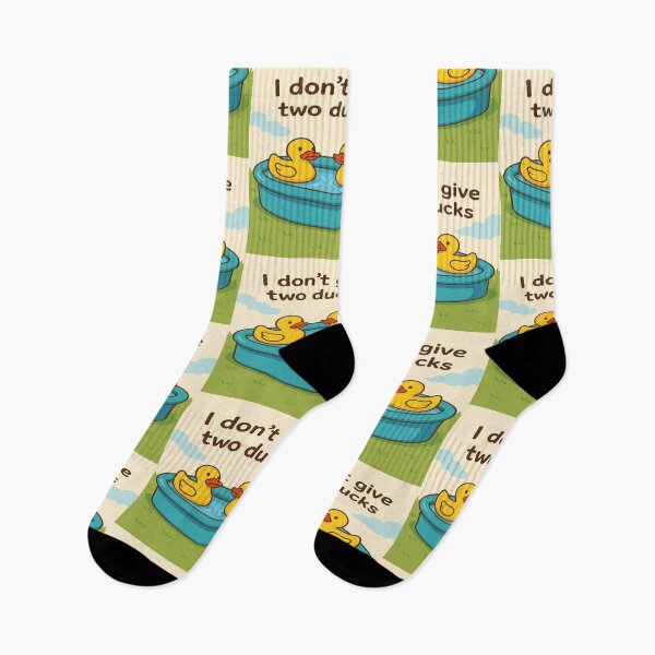 Item preview, I Don’t Give Two Ducks | Funny Sarcastic Pun T-Shirt | Double Meaning Wordplay Tee | Cute Rubber Duck Illustration | Quirky I Don’t Care Vibes designed and sold by ReyDeLaCalle.