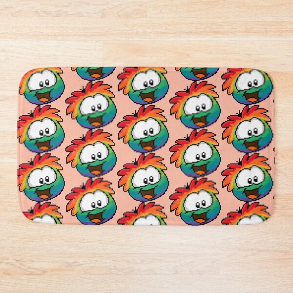 Item preview, pixel art rainbow puffle designed and sold by DeltheDork.