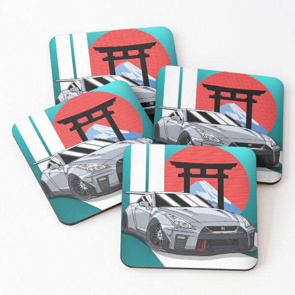 Item preview, GTR R35 JDM – Japanese Torii Gate Fuji Sun Car Illustration designed and sold by JDM Guyvit.