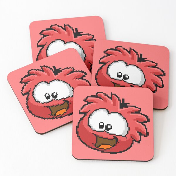 Item preview, pixel art red puffle designed and sold by DeltheDork.