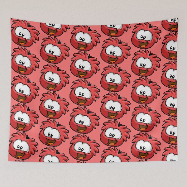 Item preview, pixel art red puffle designed and sold by DeltheDork.
