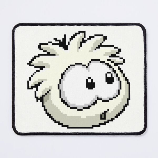 Item preview, pixel art white puffle designed and sold by DeltheDork.