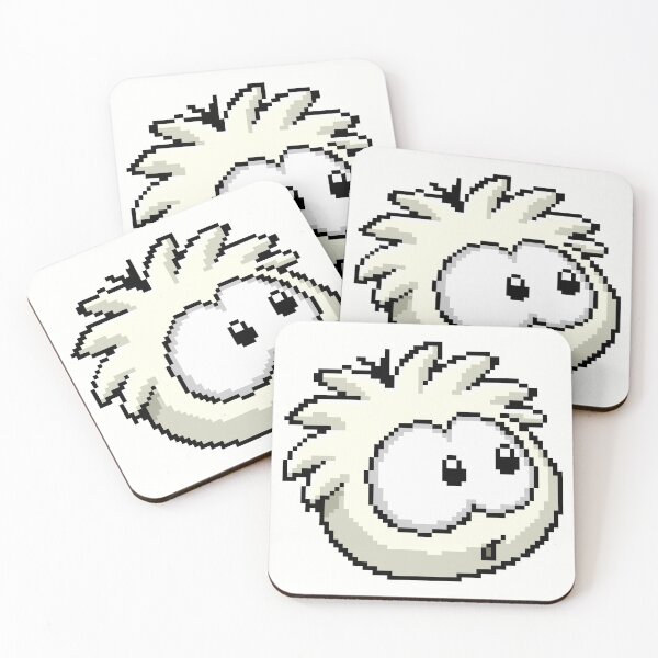 Item preview, pixel art white puffle designed and sold by DeltheDork.