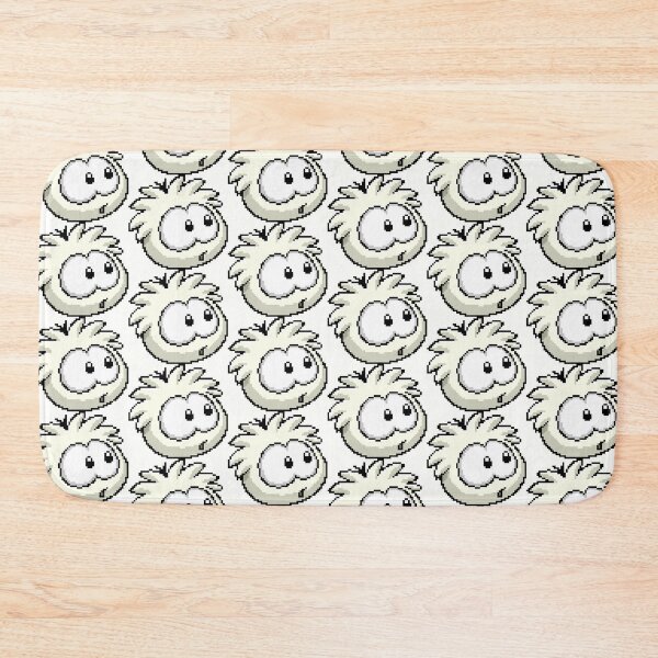 Item preview, pixel art white puffle designed and sold by DeltheDork.