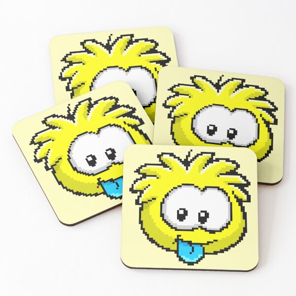 Item preview, pixel art yellow puffle designed and sold by DeltheDork.