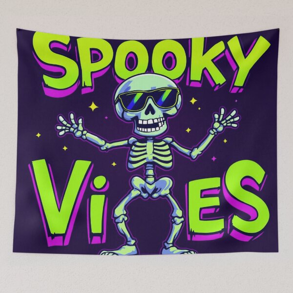 Aperçu de l'œuvre Squelette dansant – Motif d'Halloween amusant créée et vendue par IstianDesigns.