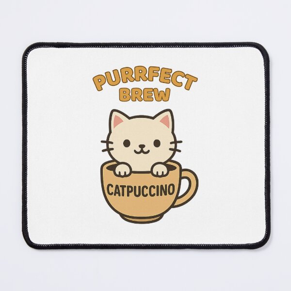 Item preview, Purrfect Brew Catpuccino – Cute Kawaii Coffee Cat Design designed and sold by Hot Cool Awesome.