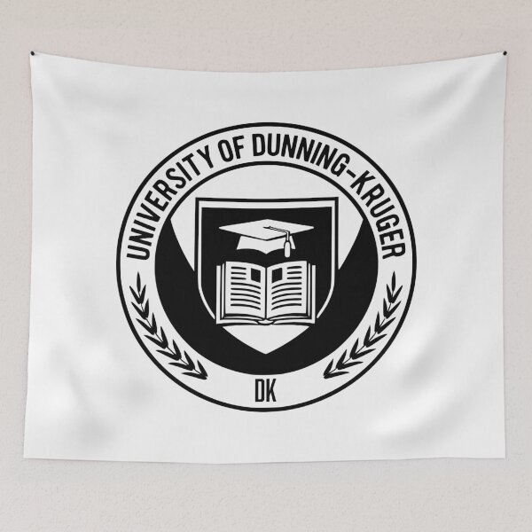 Item preview, University of Dunning-Kruger designed and sold by jdtees.