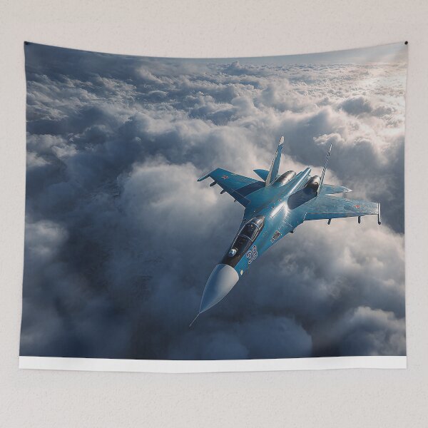 Item preview, Sukhoi Su-27 sobre cielos de aurora designed and sold by Skyframe Aviation.
