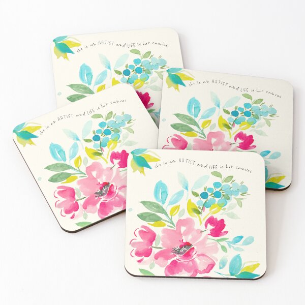 Item preview, She is an Artist Loose Watercolor Floral by Terri Conrad Designs designed and sold by Terri Conrad.