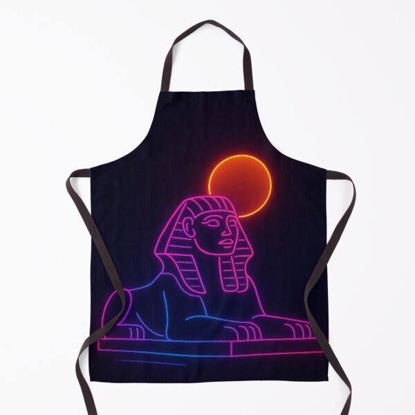 Item preview, Neon Great Sphinx of Giza with Glowing Sun | Futuristic Ancient Egypt Art designed and sold by Queen Cleopatra.