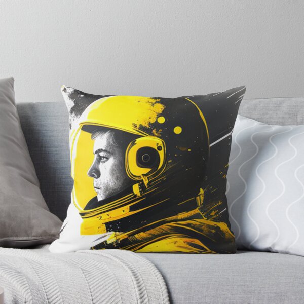 Item preview, Vibrant Astronaut in Yellow Helmet | Modern Space Art designed and sold by Apex Designs.