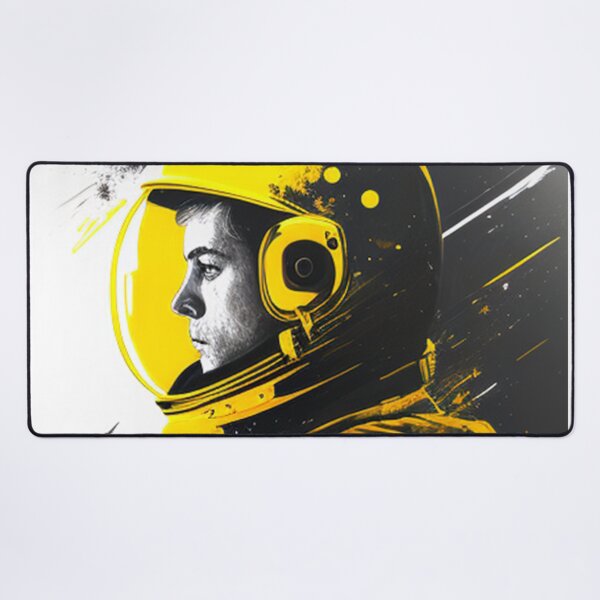 Item preview, Vibrant Astronaut in Yellow Helmet | Modern Space Art designed and sold by Apex Designs.