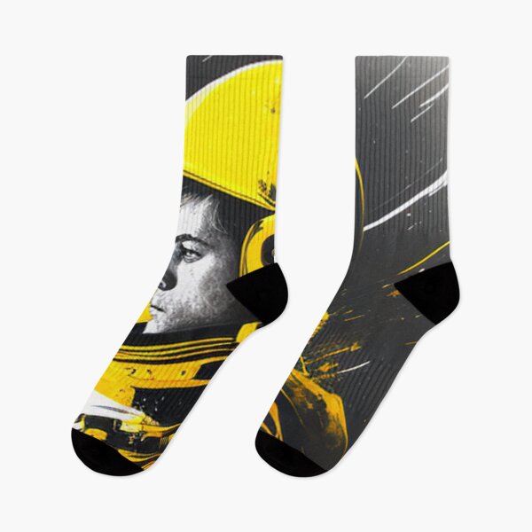 Item preview, Vibrant Astronaut in Yellow Helmet | Modern Space Art designed and sold by Apex Designs.